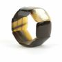 Bracelets - Bracelet articulé 8 grosses pièces en corne noire et blonde - L INDOCHINEUR X RIVÊT