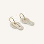 Bijoux - Créoles double anneaux suspendus en corne blonde - L INDOCHINEUR X RIVÊT