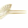 Barrettes - Offset Fan-shaped hairpin in blond horn - L INDOCHINEUR X RIVÊT