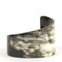 Bracelets - Comma bracelet in marbled black horn in Size M - L INDOCHINEUR X RIVÊT