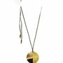 Bijoux - Pendentif disque laqué ivoire - L INDOCHINEUR X RIVÊT