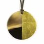 Bijoux - Pendentif disque laqué ivoire - L INDOCHINEUR X RIVÊT