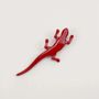 Brooches - Red lacquered lizard brooch - L INDOCHINEUR X RIVÊT