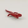 Brooches - Red lacquered lizard brooch - L INDOCHINEUR X RIVÊT