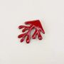 Brooches - Orange lacquered coral brooch - L INDOCHINEUR X RIVÊT
