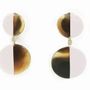 Jewelry - Full double disc earrings with orange lacquer - L INDOCHINEUR X RIVÊT