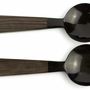 Couverts & ustensiles de cuisine - Grands couverts manche triangle bois laqués rouge - L INDOCHINEUR X RIVÊT