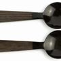Couverts & ustensiles de cuisine - Grands couverts manche triangle bois laqués rouge - L INDOCHINEUR X RIVÊT