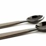 Kitchen utensils - Large black horn cutlery with wooden ivory lacquered triangular handle - L INDOCHINEUR X RIVÊT
