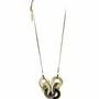 Bijoux - Pendentif anneaux entrelacés en corne blonde et noire - L INDOCHINEUR X RIVÊT
