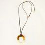 Jewelry - Long necklace in marble horn ring and anise green lacquer - L INDOCHINEUR X RIVÊT