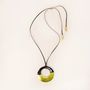 Jewelry - Small gray-blue lacquered irregular pendant - L INDOCHINEUR X RIVÊT