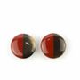Jewelry - Disc earrings with ear-clip and gray-blue lacquer - L INDOCHINEUR X RIVÊT