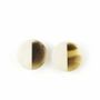 Jewelry - Disc earrings with ear-clip and gray-blue lacquer - L INDOCHINEUR X RIVÊT
