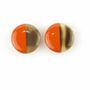 Jewelry - Disc earrings with ear-clip and gray-blue lacquer - L INDOCHINEUR X RIVÊT