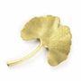 Brooches - Small gingko brooch in coppery brass - L INDOCHINEUR X RIVÊT