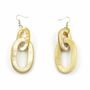 Jewelry - 2 oval ring earrings in blond horn - L INDOCHINEUR X RIVÊT
