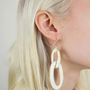 Jewelry - 2 oval ring earrings in blond horn - L INDOCHINEUR X RIVÊT