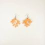 Bijoux - Boucles d'oreilles corail laquées vert émeraude - L INDOCHINEUR X RIVÊT