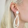 Bijoux - Boucles d'oreilles à tiges double larme en corne blonde - L INDOCHINEUR X RIVÊT