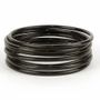 Bracelets - Seven-band bracelets in marbled black horn in Size M - L INDOCHINEUR X RIVÊT