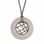 Jewelry - Checkered pendant circled with orange lacquer - L INDOCHINEUR X RIVÊT