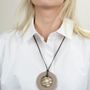 Jewelry - Checkered pendant circled with orange lacquer - L INDOCHINEUR X RIVÊT