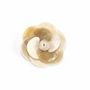 Brooches - Small flower brooch in marbled black horn - L INDOCHINEUR X RIVÊT