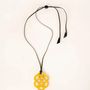 Bijoux - Pendentif fleur laqué rouge - L INDOCHINEUR X RIVÊT