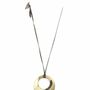Jewelry - Small irregular ring pendant in marbled black horn - L INDOCHINEUR X RIVÊT