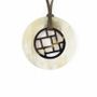 Bijoux - Pendentif damier cerclé en sabot - L INDOCHINEUR X RIVÊT