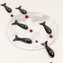 Couteaux - Set de 6 portes-couteaux poisson en corne blonde - L INDOCHINEUR X RIVÊT