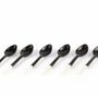 Kitchen utensils - Set of 6 black horn coffee spoon white handle in bone - L INDOCHINEUR X RIVÊT