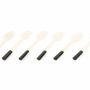 Kitchen utensils - Set of 6 black horn coffee spoon white handle in bone - L INDOCHINEUR X RIVÊT