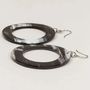 Jewelry - Big flat ring earrings in marbled horn - L INDOCHINEUR X RIVÊT