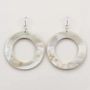 Bijoux - Boucles d'oreilles grand anneau plat en corne blonde et noire - L INDOCHINEUR X RIVÊT