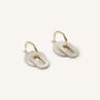 Jewelry - Double hanging ring hoop earrings in blonde horn - L INDOCHINEUR X RIVÊT