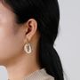 Jewelry - Double hanging ring hoop earrings in blonde horn - L INDOCHINEUR X RIVÊT