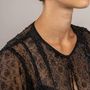 Jewelry - 2-part half round brass earrings with a red lacquer pendant - L INDOCHINEUR X RIVÊT