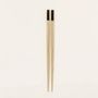 Kitchen utensils - Set of 6 pairs of chopsticks in bamboo and black horn - L INDOCHINEUR X RIVÊT