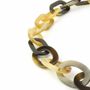 Bijoux - Collier anneaux plats ovales fins (3 tailles) en corne blonde Africaine - L INDOCHINEUR X RIVÊT