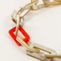 Jewelry - Stem necklace with rectangular rings in blond and black horn - L INDOCHINEUR X RIVÊT