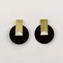 Jewelry - Stone & brass Disc earrings - L INDOCHINEUR X RIVÊT