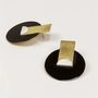 Jewelry - Stone & brass Disc earrings - L INDOCHINEUR X RIVÊT