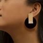 Jewelry - Stone & brass Disc earrings - L INDOCHINEUR X RIVÊT