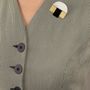 Broches - Broche Colonne Laiton pierre - L INDOCHINEUR X RIVÊT