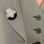 Broches - Broche Sceau Laiton pierre - L INDOCHINEUR X RIVÊT