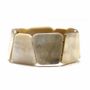 Bracelets - Bracelet élastique avec anneaux trapézoïdal en corne blonde - L INDOCHINEUR X RIVÊT