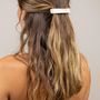 Barrettes - Small rectangular barrette in black african horn - L INDOCHINEUR X RIVÊT