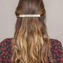 Barrettes - Long rectangular barrette in black african horn - L INDOCHINEUR X RIVÊT